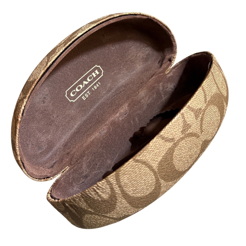 Coach Valentina S704A Oversized Square Petite Sunglasses Amber Tortoise Case - Picture 8 of 11